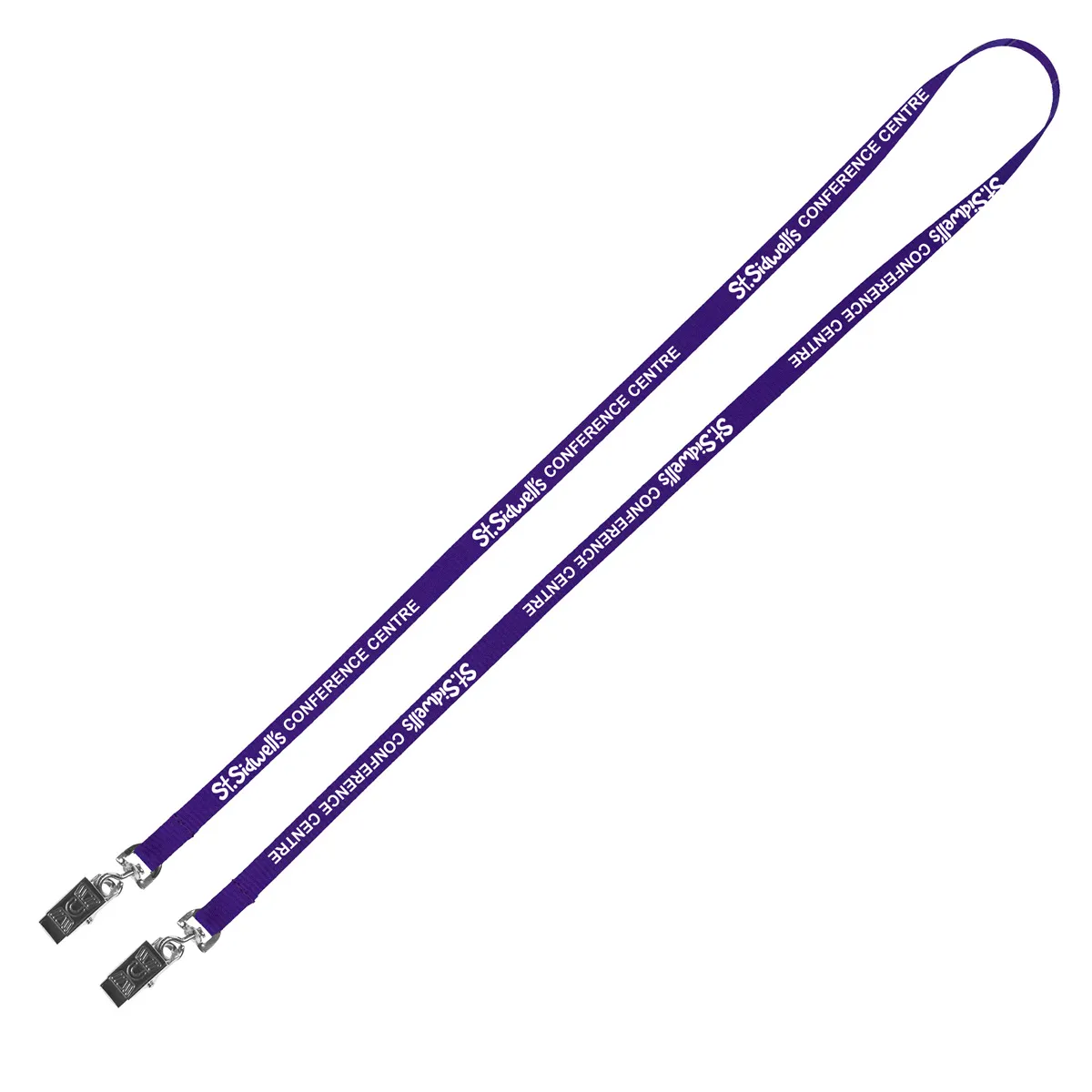 Custom Lanyards Dual Attachment Polyester Narrow - 18 x 0.38 in - product view 10