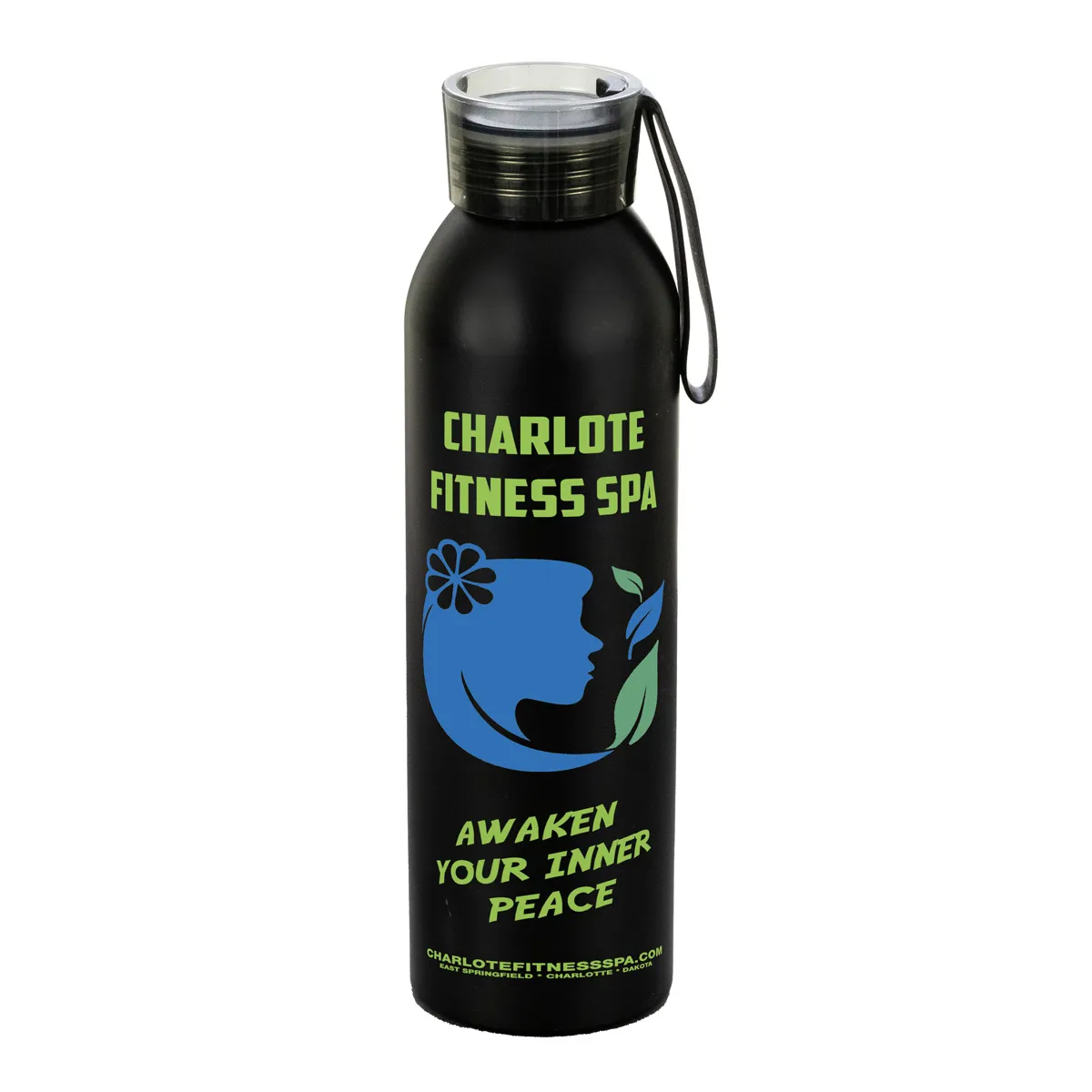 Water Bottles Recycled Aluminum Carry Strap Lid - 22 oz - product view 2