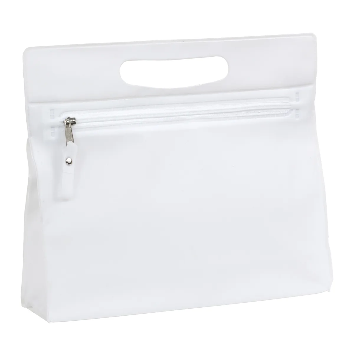 Travel Pouch Vinyl Zipper Clear Gusset Handle - 9.5 x 8.25 in - product view 30