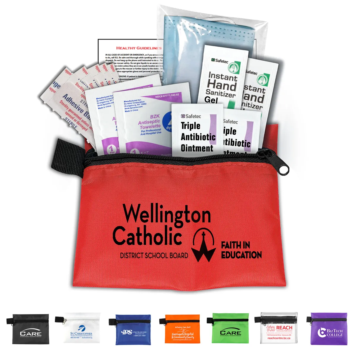 First Aid Kit 13-Piece Protection Pack Zipper Pouch - 5 x 4.25 in