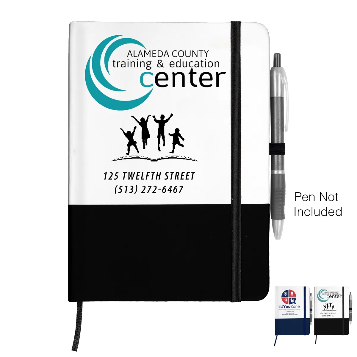 Notebook with Pen Loop PVC Cover Lined Pages - 5 x 7 in