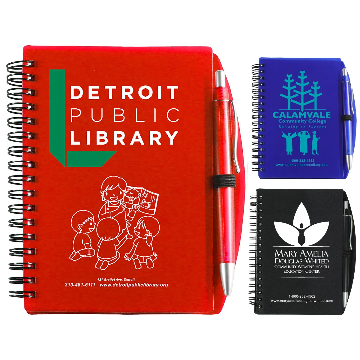 Pocket Notebook with Pen Polypropylene Cover - 5.3 x 6.1 in