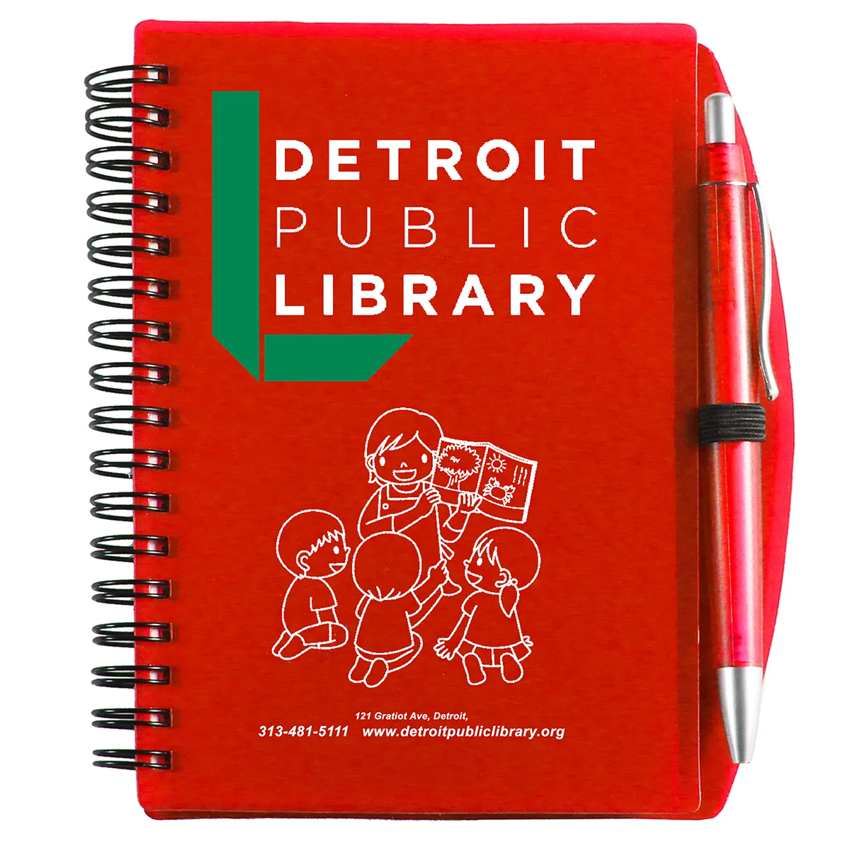 Pocket Notebook with Pen Polypropylene Cover - 5.3 x 6.1 in - product view 2