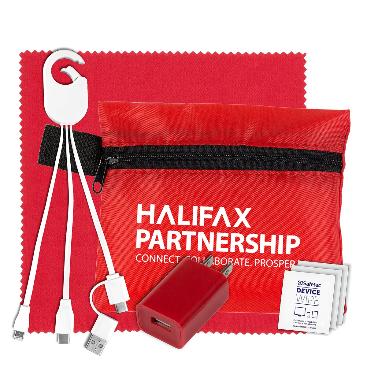 Tech Travel Kit USB Charger Cables Microfiber - 5 x 4.3 in - product view 10