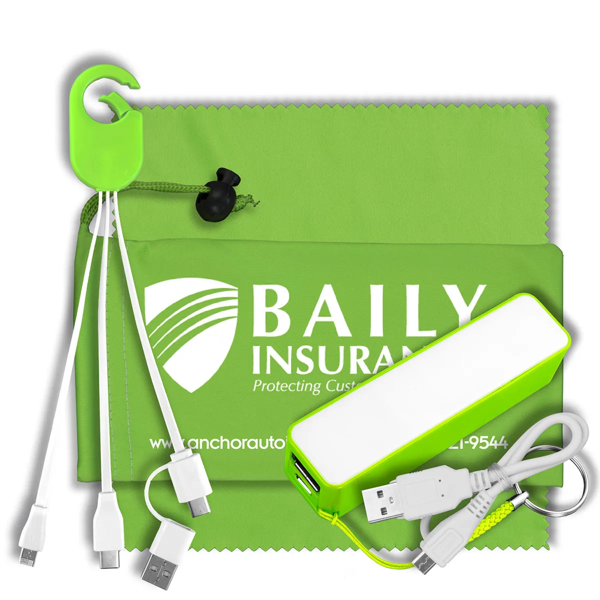 Mobile Tech Power Bank Kit Charging Cables - 3.5 x 7 in - product view 2