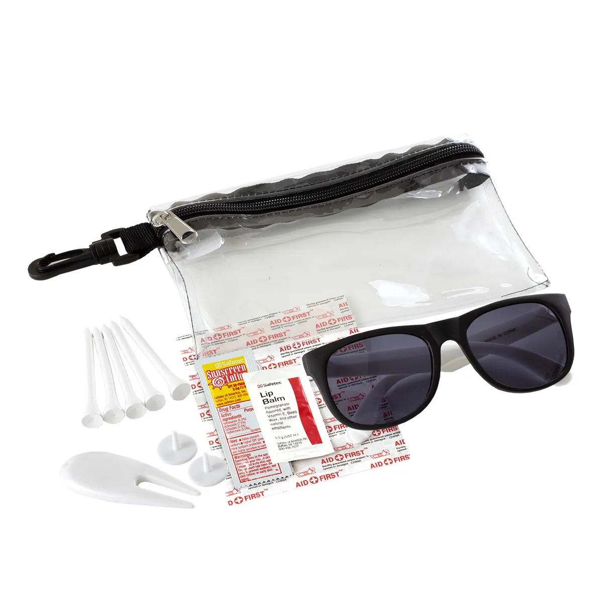 Golf Kit 15 Piece Zippered Pack Carabiner - 7.5 x 5 in - product view 12