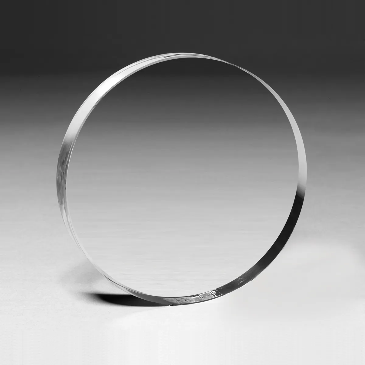 Circle Acrylic Paperweight Clear Thick Base - 4 in dia - product view 4