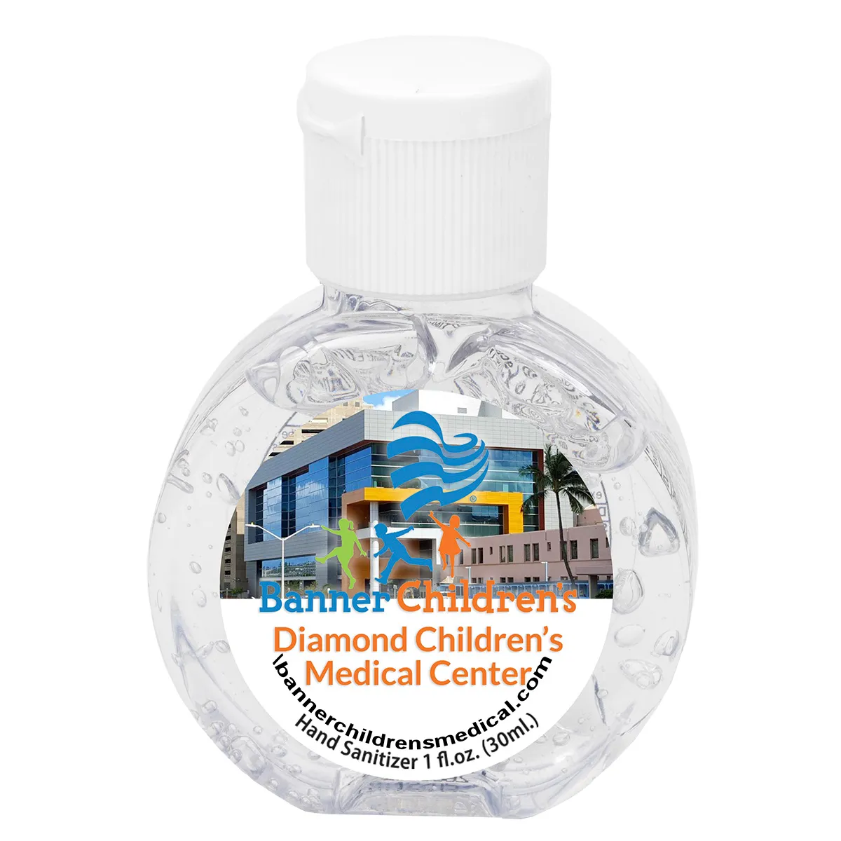 Hand Sanitizer 1 oz Round Flip Top Citrus Scent - 1.5 x 2.6 in - product view 3