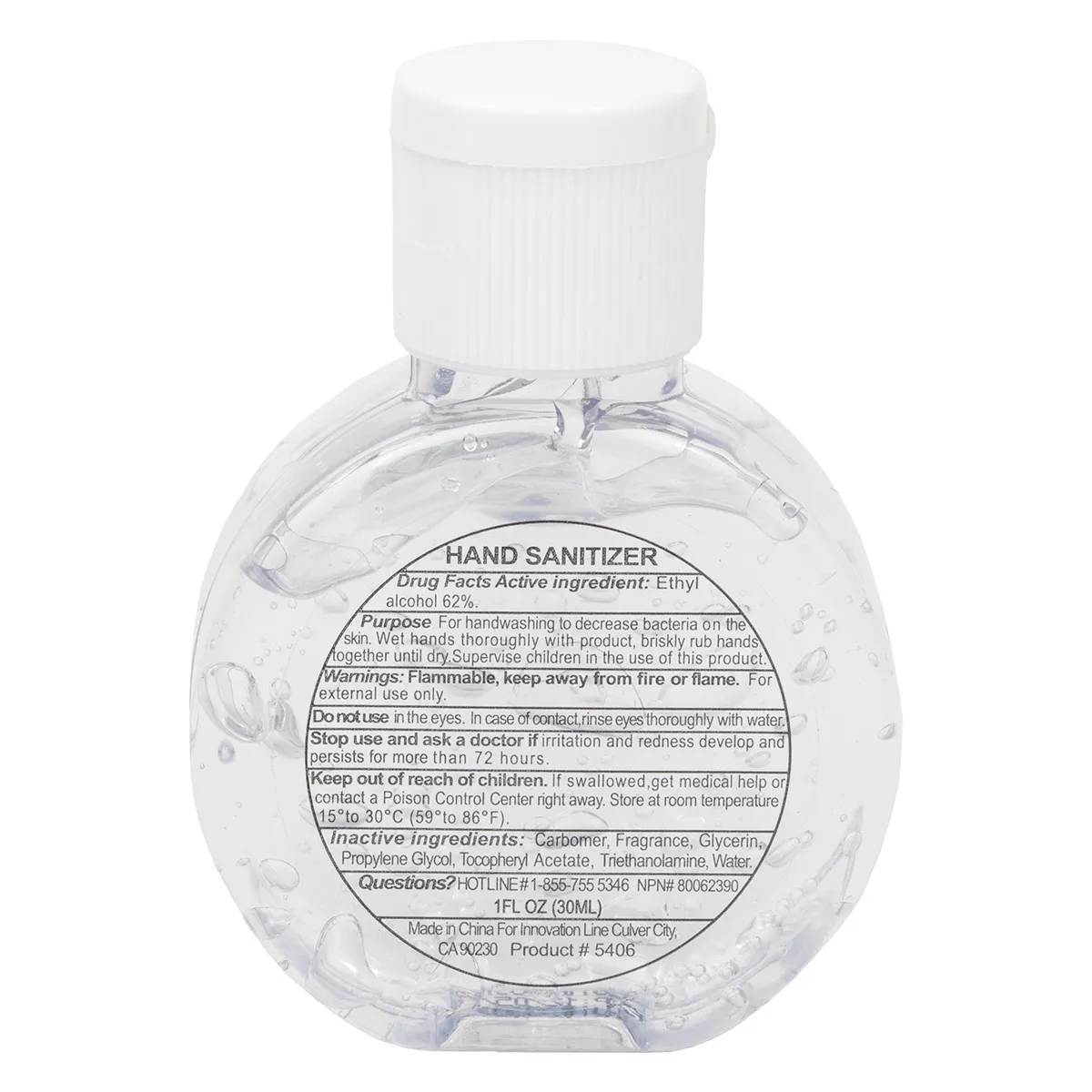 Hand Sanitizer 1 oz Round Flip Top Citrus Scent - 1.5 x 2.6 in - product view 7