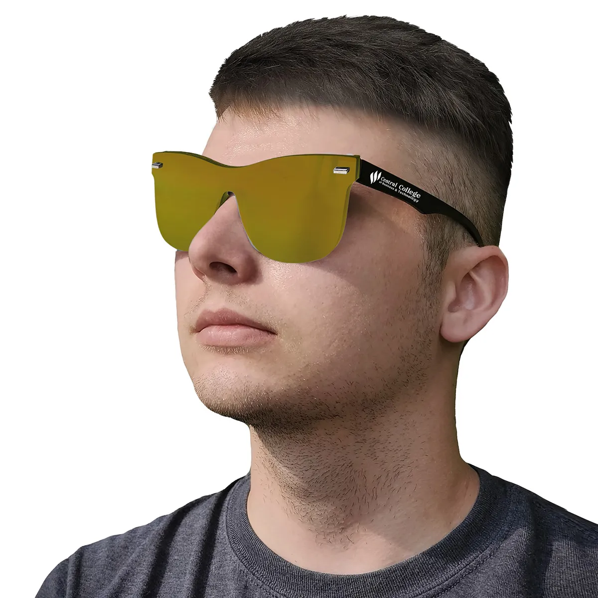 Rimless Reflective Sunglasses Single Lens UV Protection - product view 10