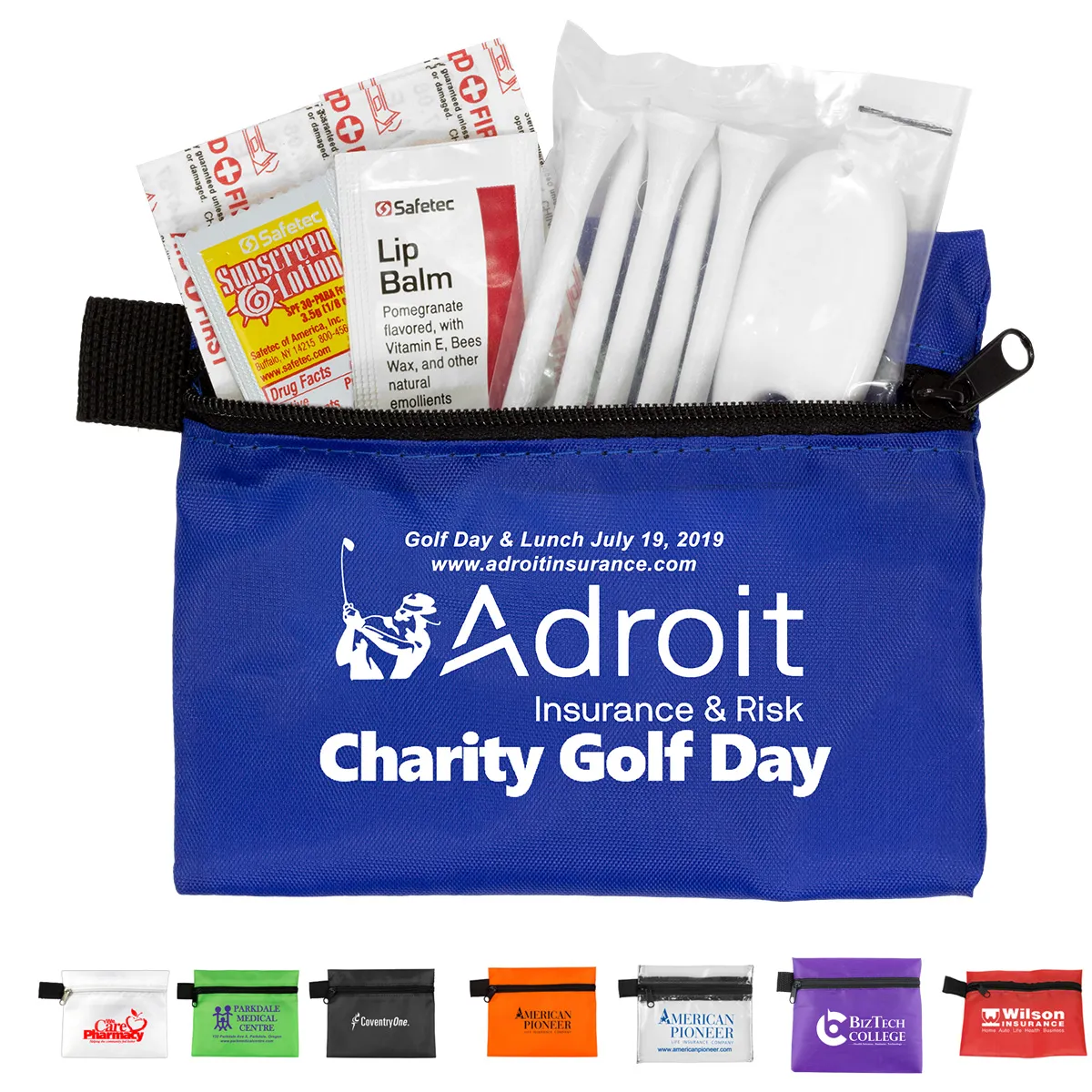 Golf Kit 14 Piece with Divot Tool Tees Polyester - 5 x 4.25 in