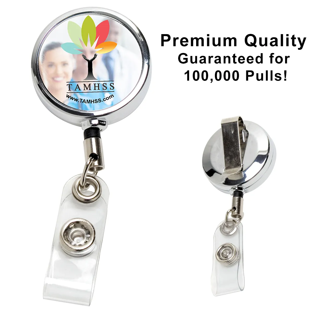 Badge Reel Chrome Metal Dublin Full Color - 1.25 in Round