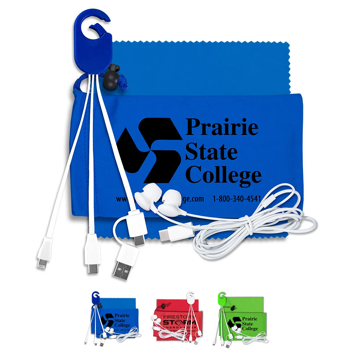 Mobile Tech Charging Kit Microfiber Cinch Pack - 5 x 4.25 in