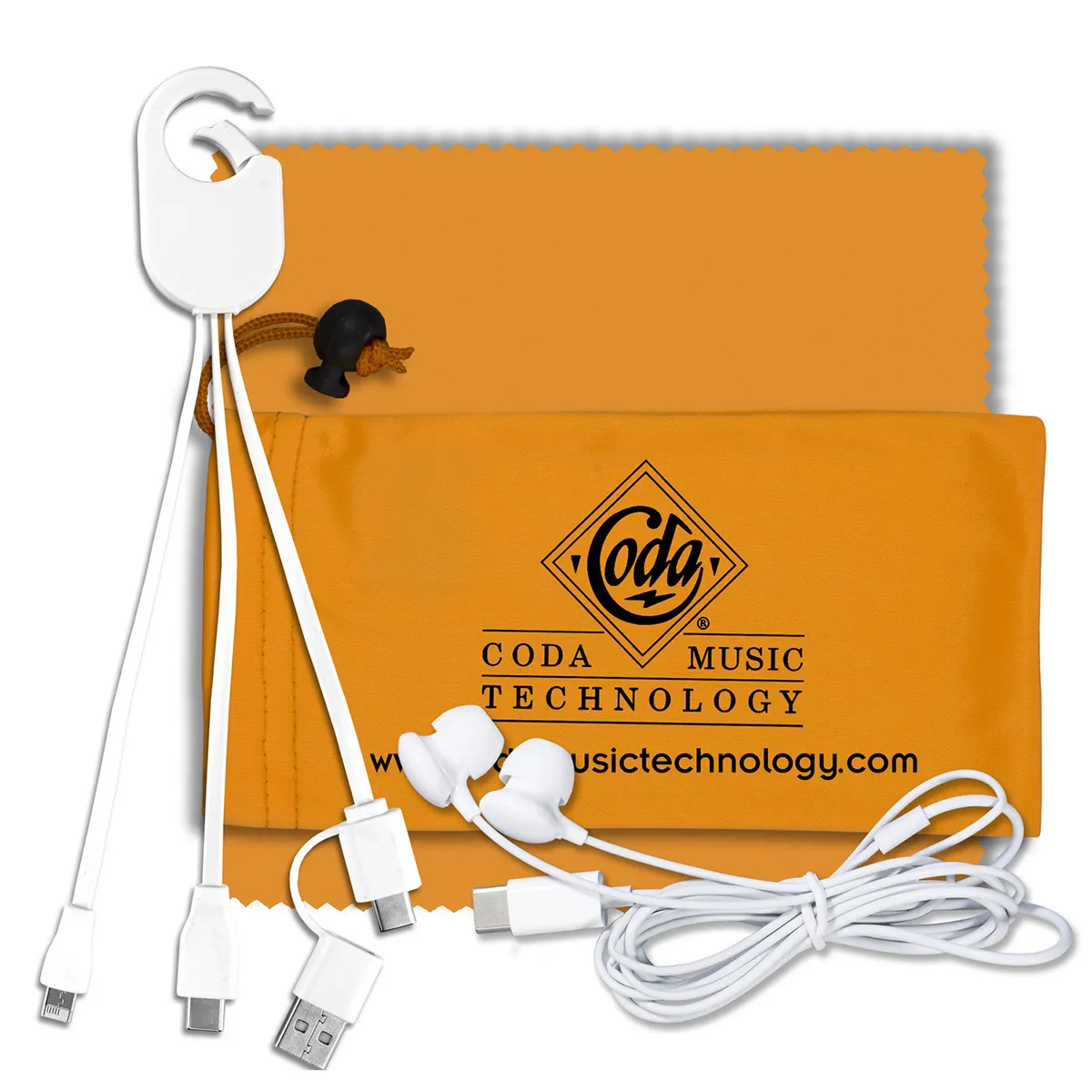 Mobile Tech Charging Kit Microfiber Cinch Pack - 5 x 4.25 in - product view 5