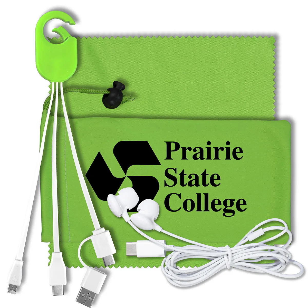 Mobile Tech Charging Kit Microfiber Cinch Pack - 5 x 4.25 in - product view 7