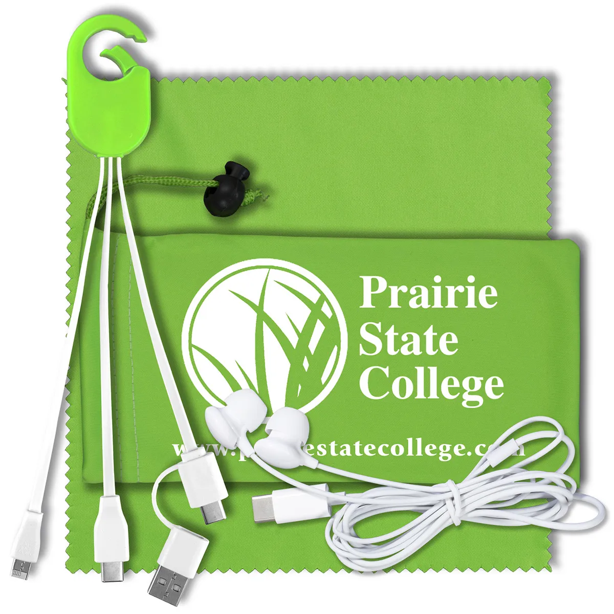 Mobile Tech Charging Kit Microfiber Cinch Pack - 5 x 4.25 in - product view 10