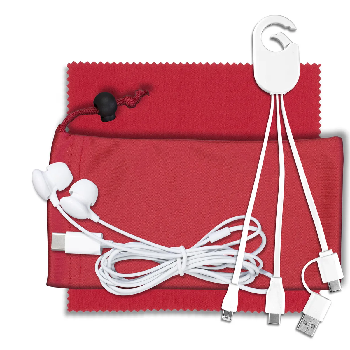 Mobile Tech Charging Kit Microfiber Cinch Pack - 5 x 4.25 in - product view 11