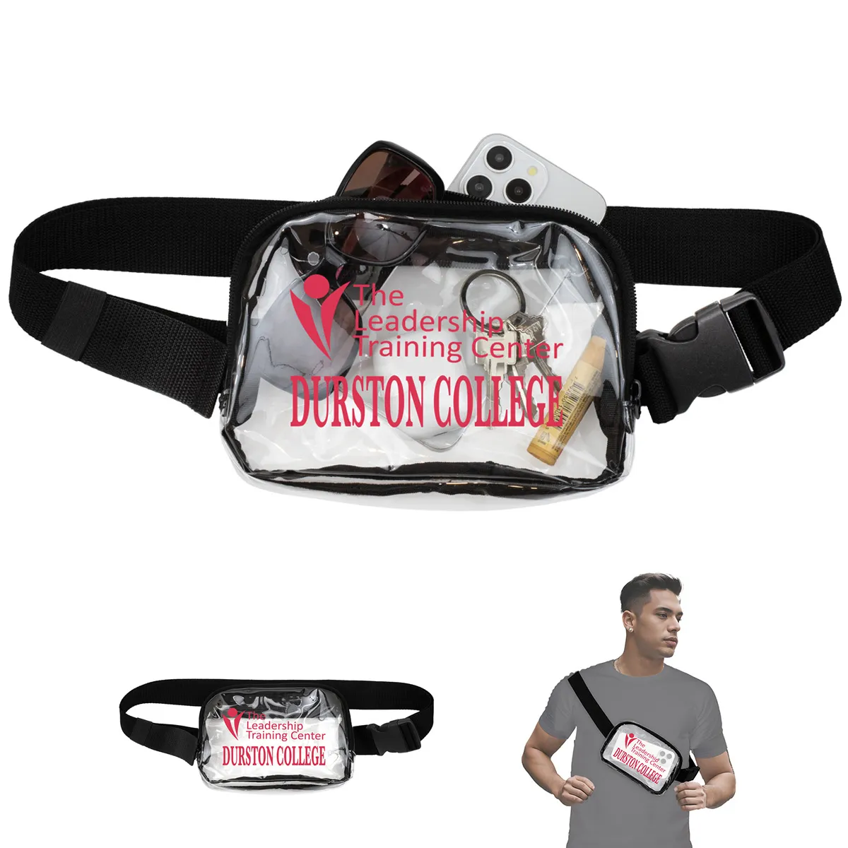 Clear Belt Bag Stadium Compliant Cross-Body TPU - 8 x 5.5 in