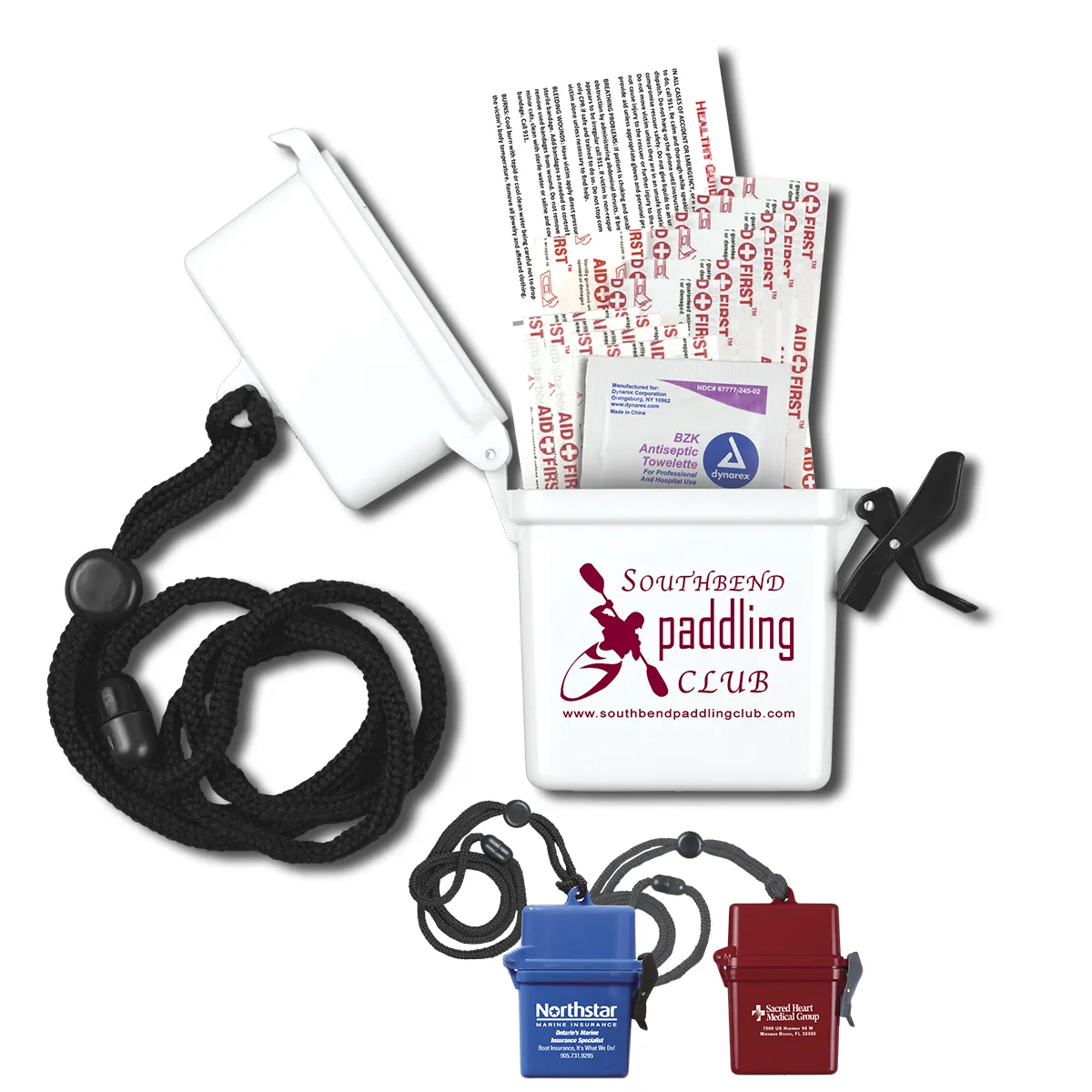 First Aid Kit Waterproof Container 13 Piece - 3.1 x 4.1 in