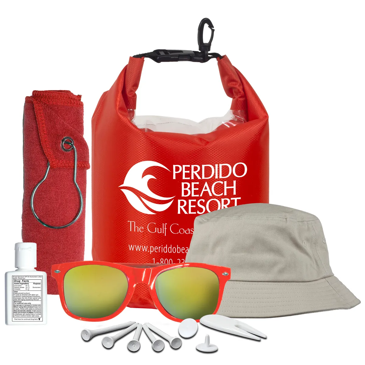 Golf Kit Deluxe 13 Piece Microfiber Dry Bag - 10.8 x 13.6 in - product view 4