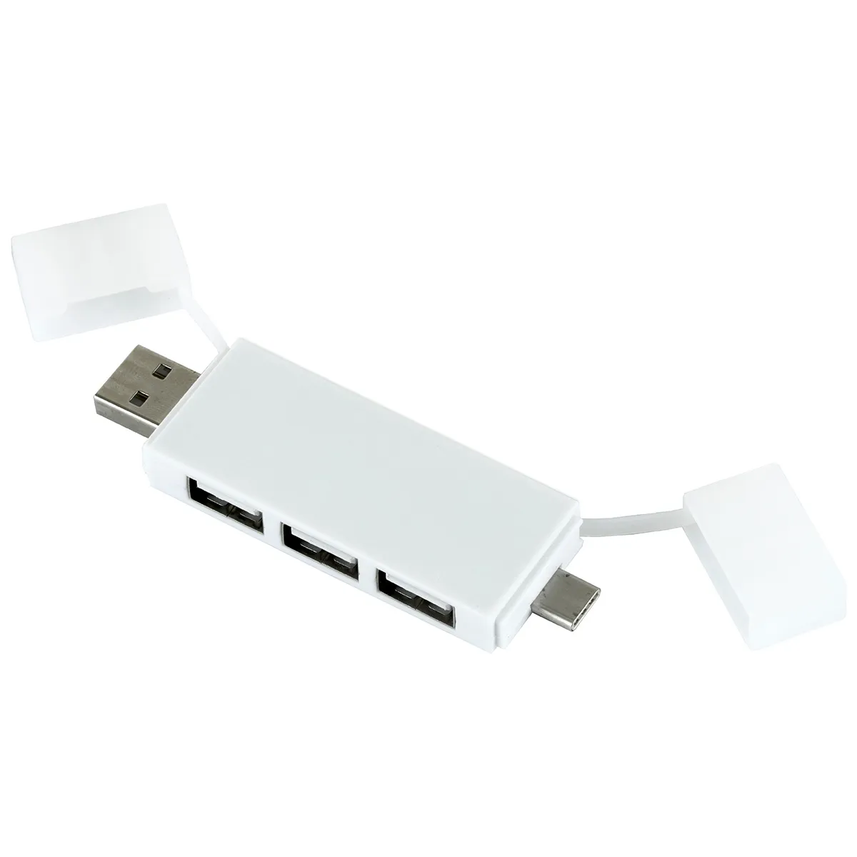 USB Hub 3 Port Mini with Type A Type C Adapter - 3.5 x 1 in - product view 16