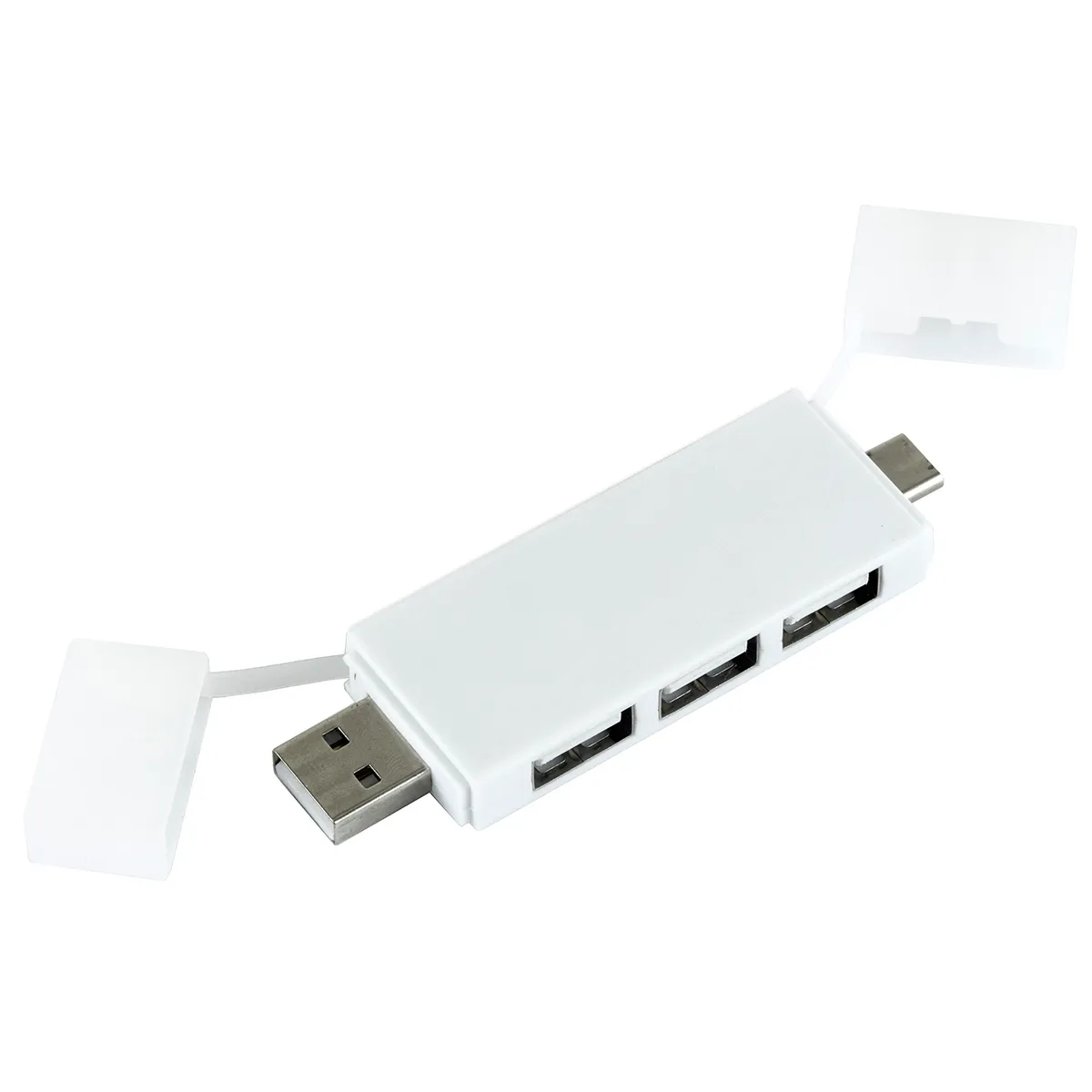 USB Hub 3 Port Mini with Type A Type C Adapter - 3.5 x 1 in - product view 20