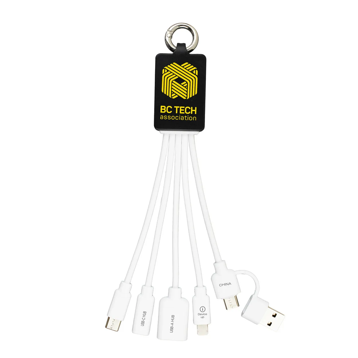 USB Charging Cable with 2-Port Hub Multi-Device - 7.5 in - product view 3