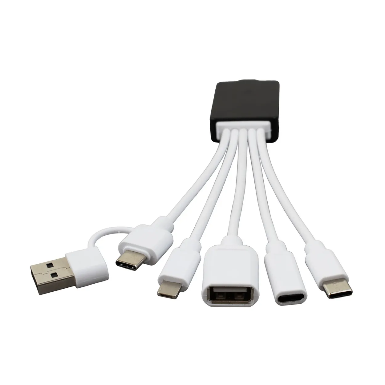 USB Charging Cable with 2-Port Hub Multi-Device - 7.5 in - product view 8