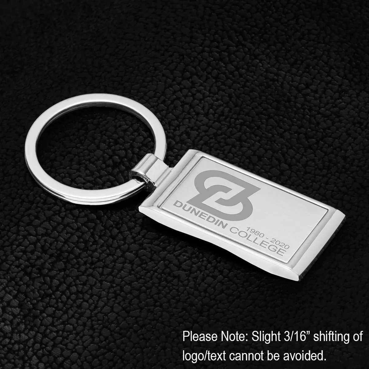 Metal Keychain Laser Engraved Zinc Alloy Matte - 3.25 x 0.9 in