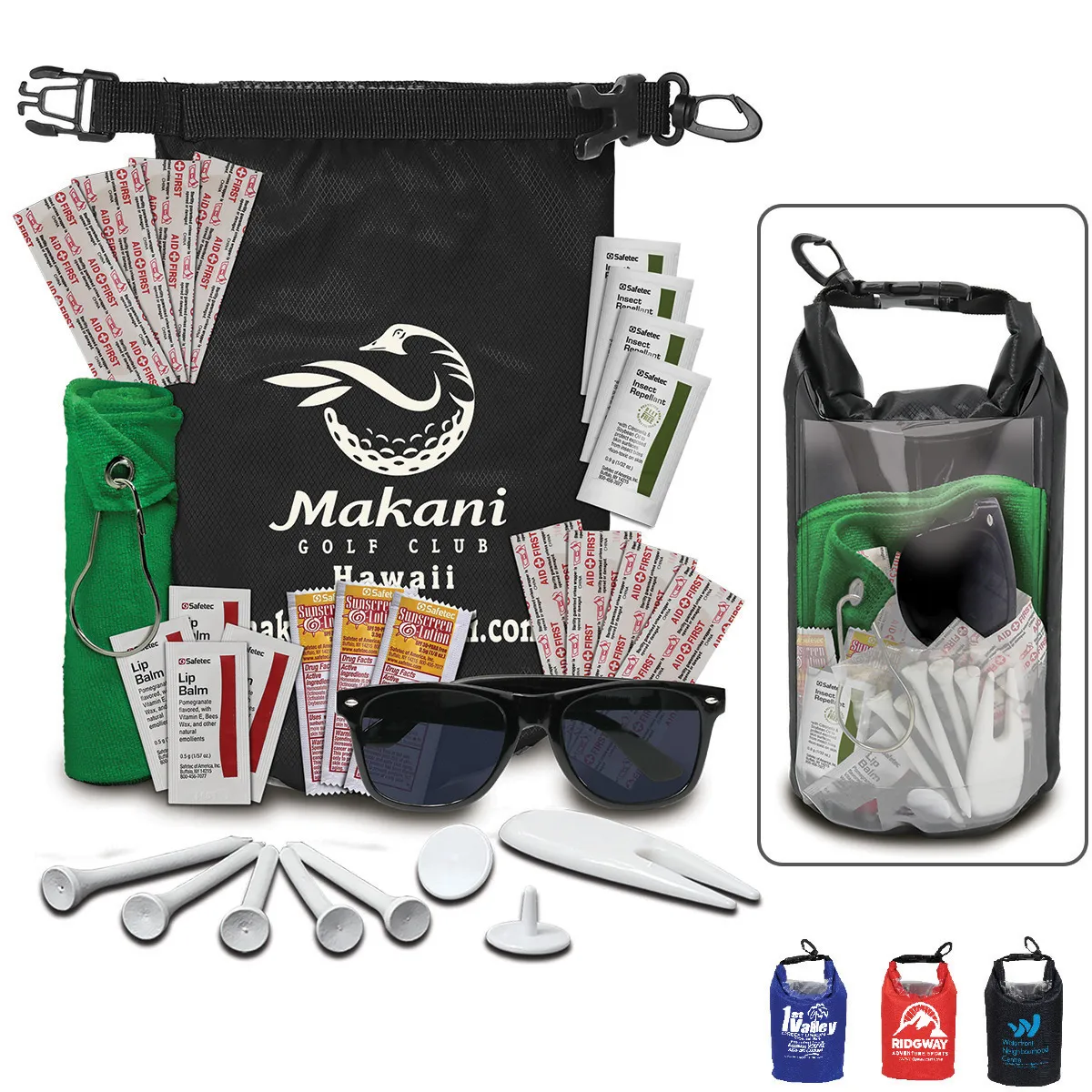 Golf Kit 29-Piece Deluxe Microfiber Dry Bag - 7 x 11 in