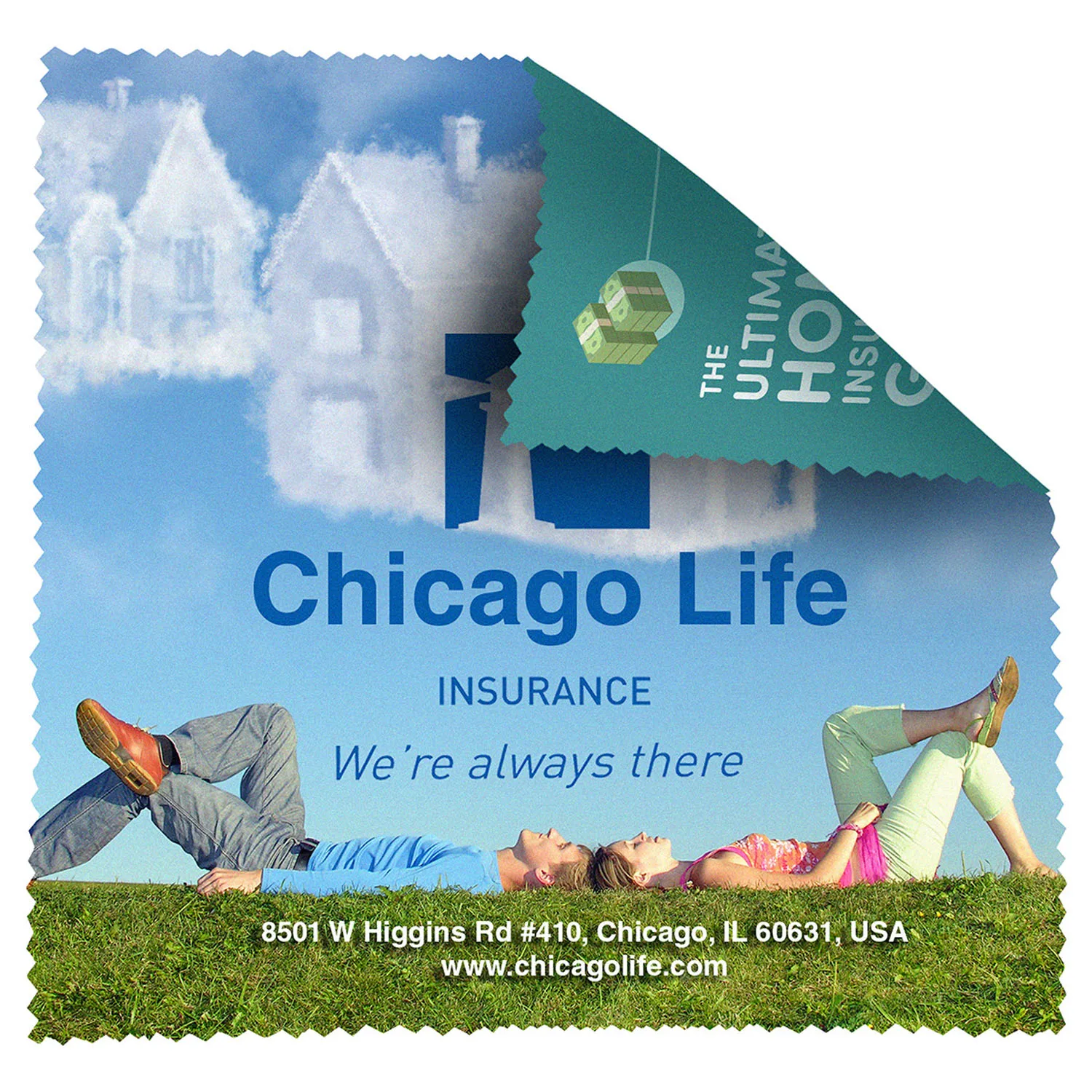 Microfiber Screen Cleaner Cloth Full Color Print - 6 x 6 in