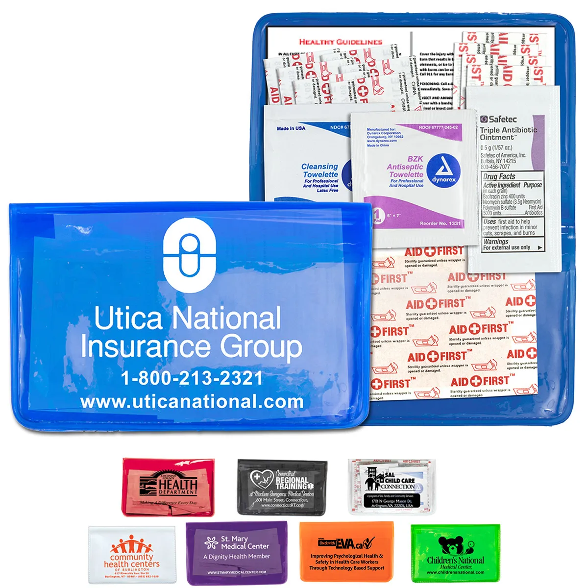 First Aid Kit Economy 15 Piece XL Vinyl Pouch - 4.5 x 2.9 in