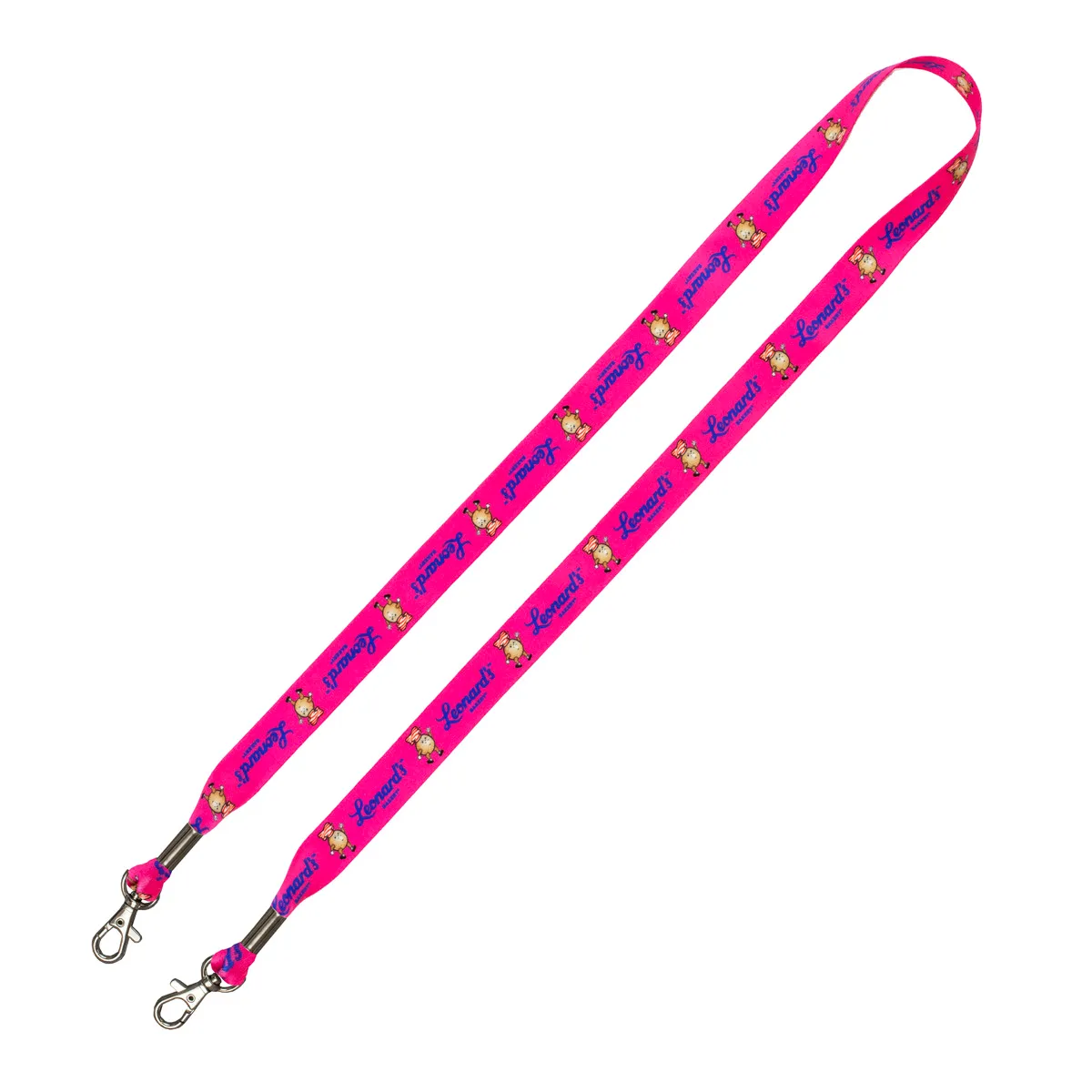 Custom Lanyards Dual Attachment Sublimation Polyester - 18 x 0.75 in
