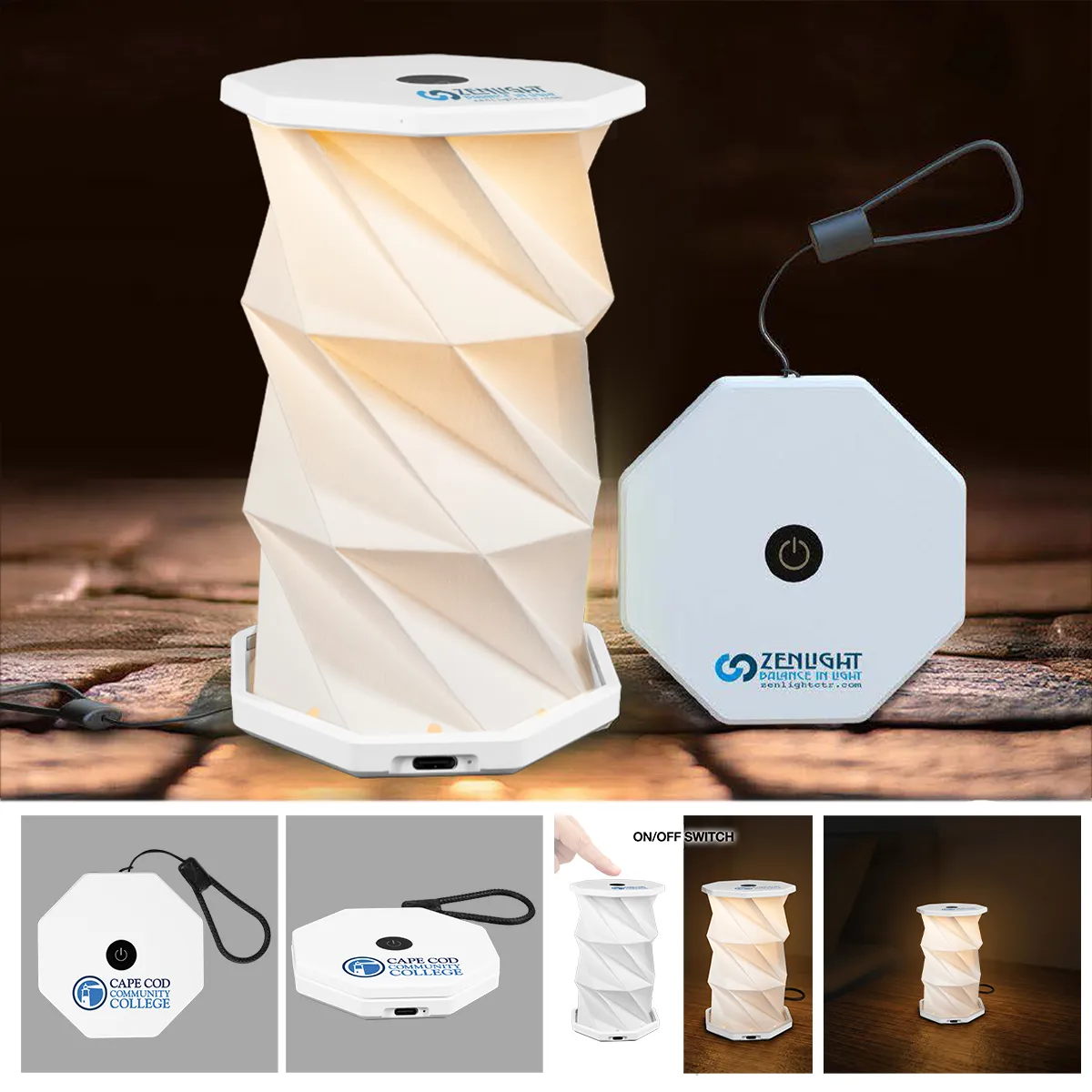 Foldable Lantern Rechargeable ABS Waterproof - 3.25 x 3.25 in