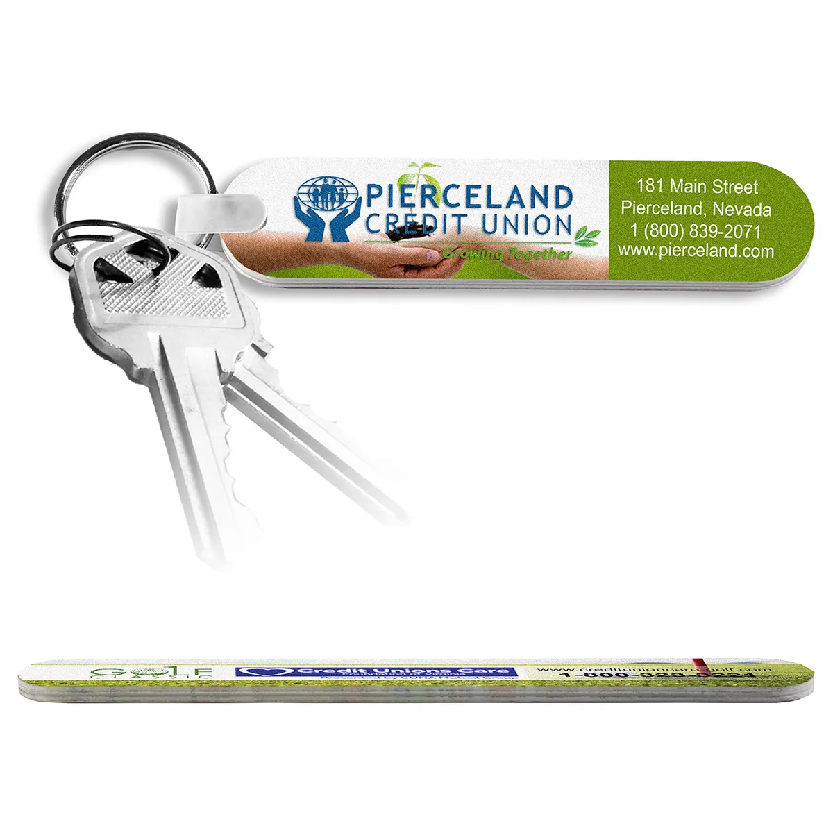 Nail File Keychain Thick EVA Foam Multi Color - 3.5 x 0.75 in