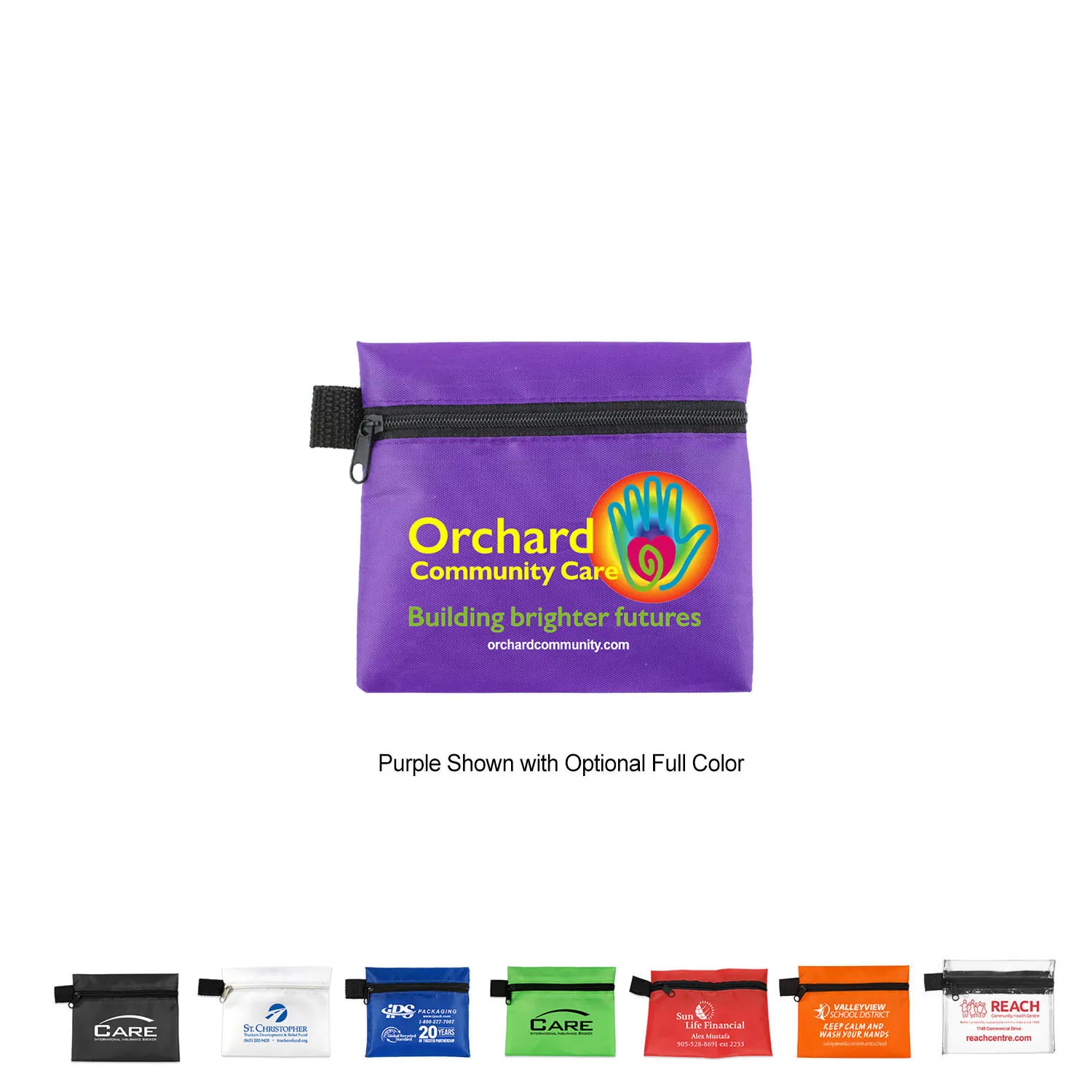 Small Zipper Storage Pouch Polyester Travel - 5 x 4.25 in