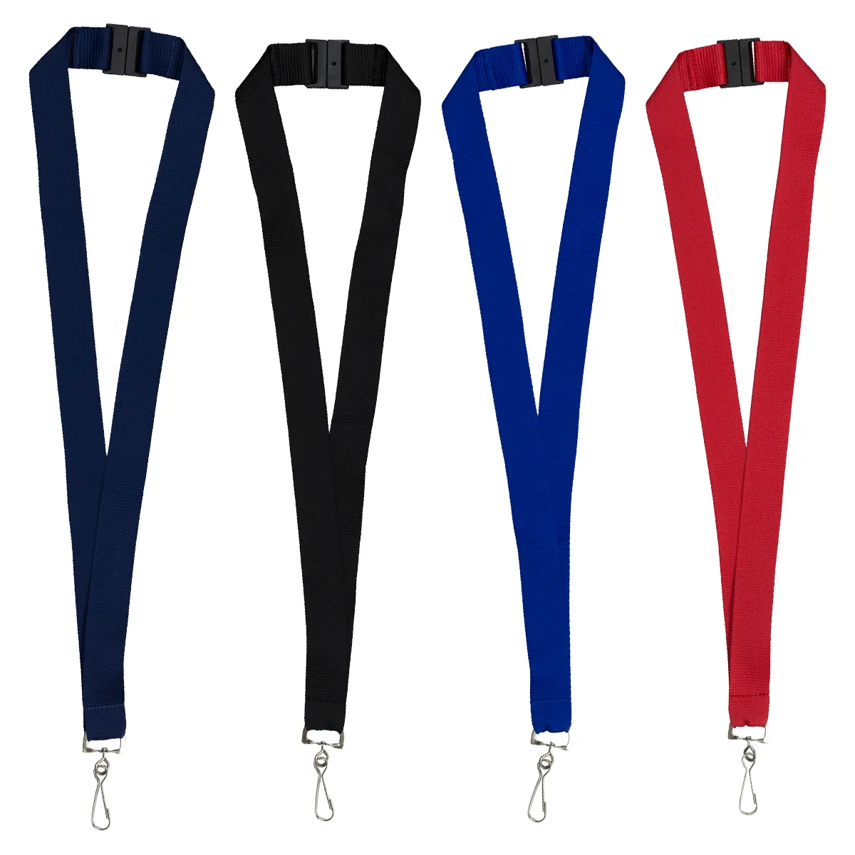 "MCGILL" 1” Blank Lanyard with Breakaway Safety Release Attachment - Swivel Clip - product view 1