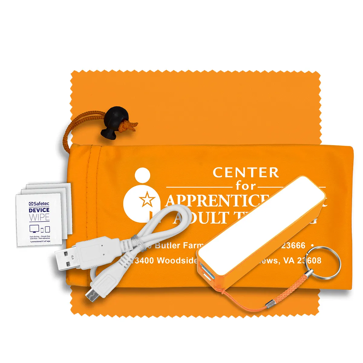 Mobile Tech Power Bank Kit Microfiber Cinch Pack - 3.5 x 7 in - product view 5