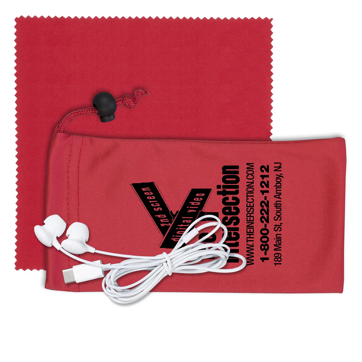 Mobile Tech Earbud Kit Microfiber Cloth Cinch - 3.5 x 7 in - product view 7