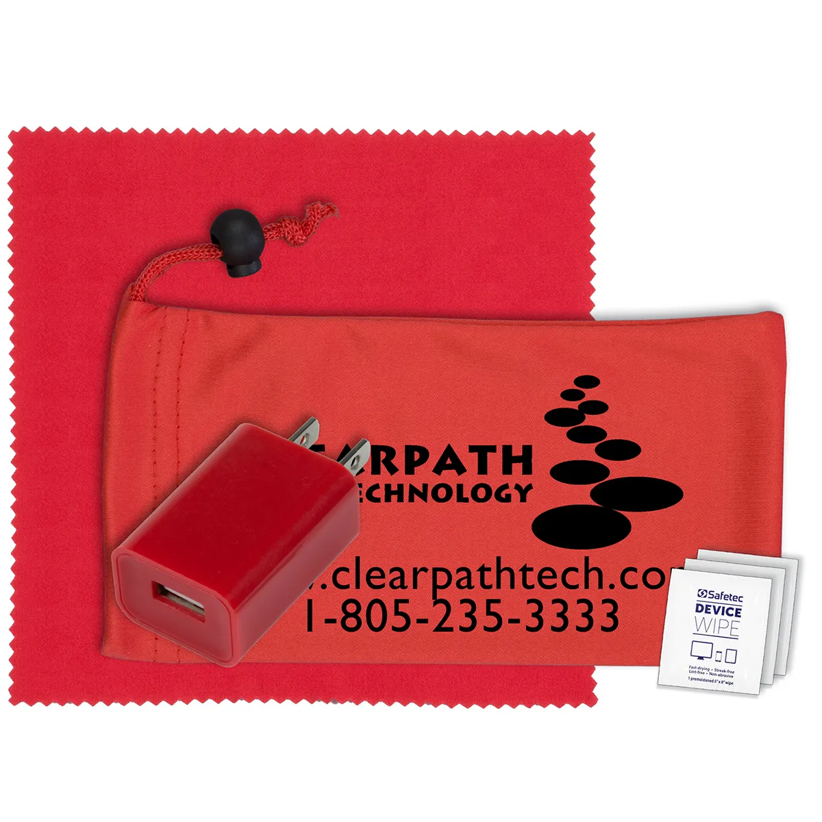 Mobile Tech Wall Charger Kit UL Listed Microfiber - 3.5 x 7 in - product view 9