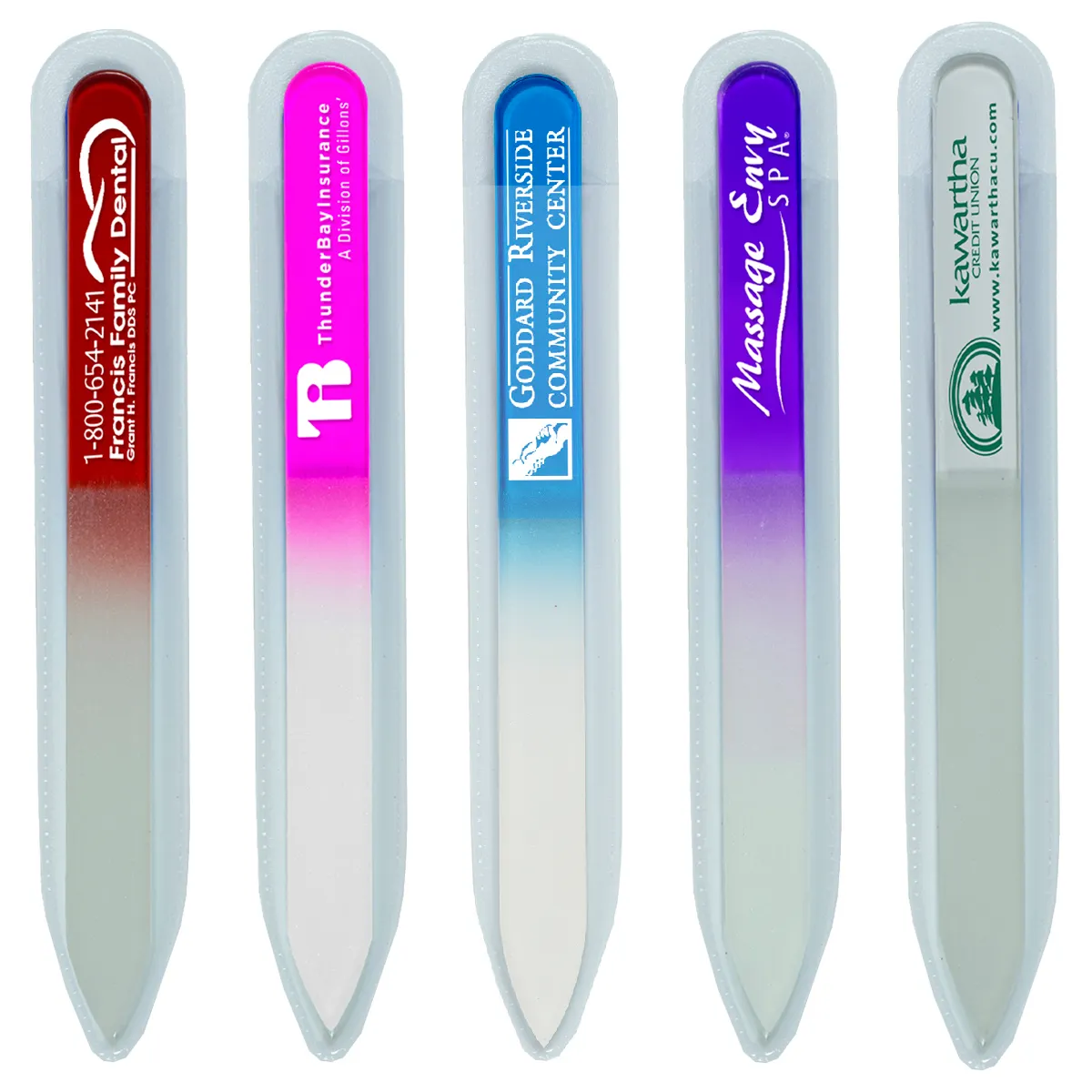 Tempered Glass Nail File with Protective Sleeve - 5.5 x 0.5 in