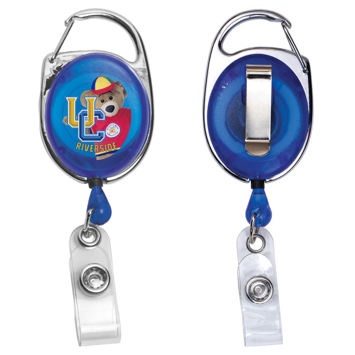 Carabiner Badge Reel Full Color Imprint 30 Inch Cord - 2 x 1.38 in - product view 5
