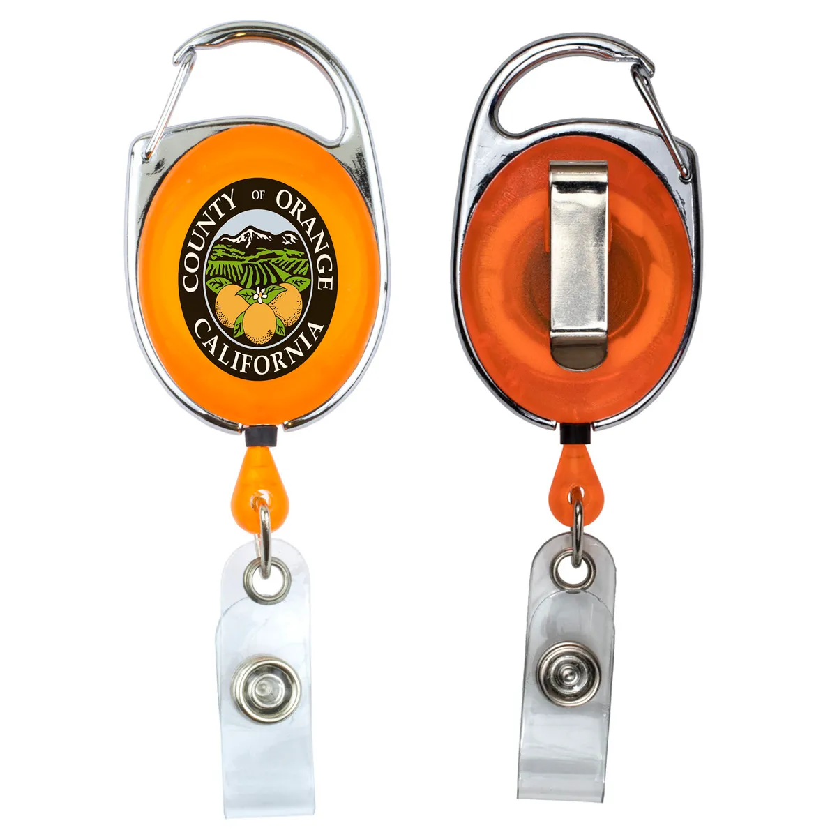 Carabiner Badge Reel Full Color Imprint 30 Inch Cord - 2 x 1.38 in - product view 8