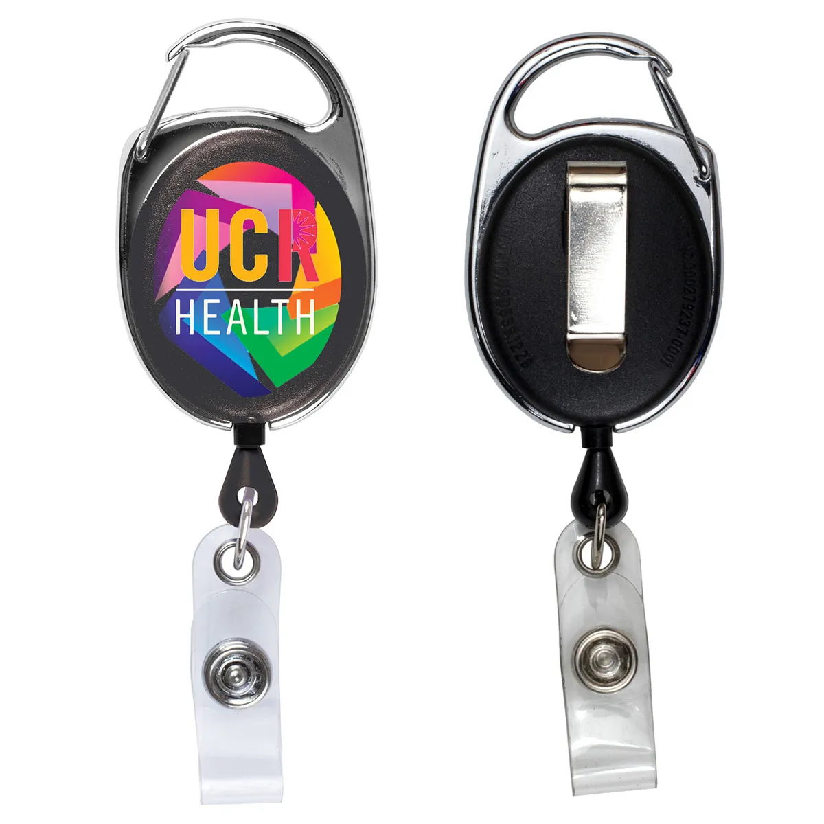 Carabiner Badge Reel Full Color Imprint 30 Inch Cord - 2 x 1.38 in - product view 9
