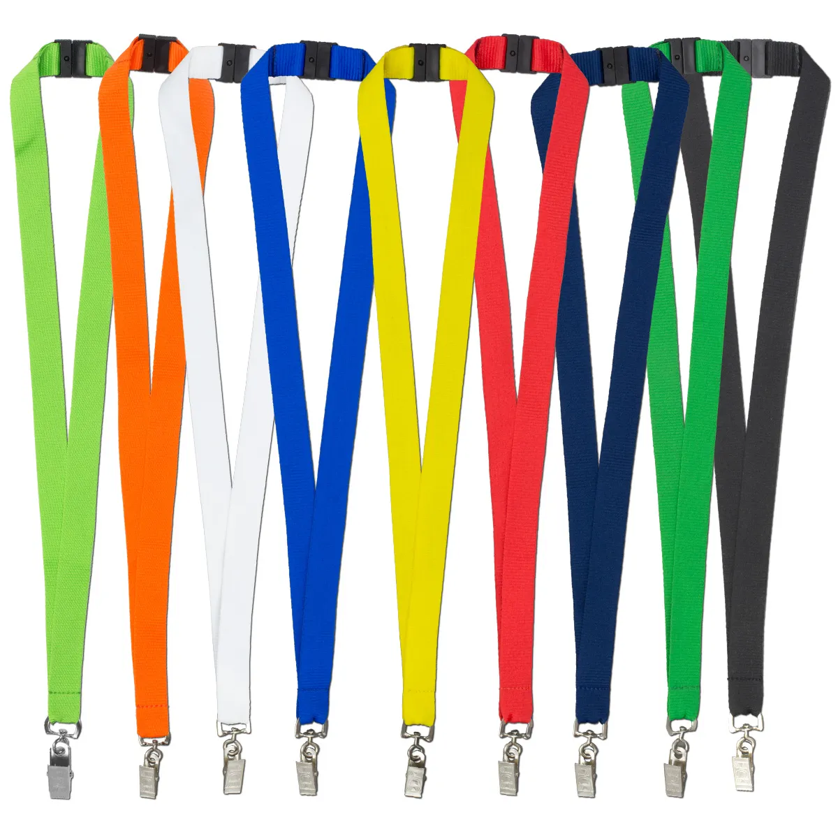 Lanyard Blank 3/4 Inch Breakaway Bulldog Clip - 18 in