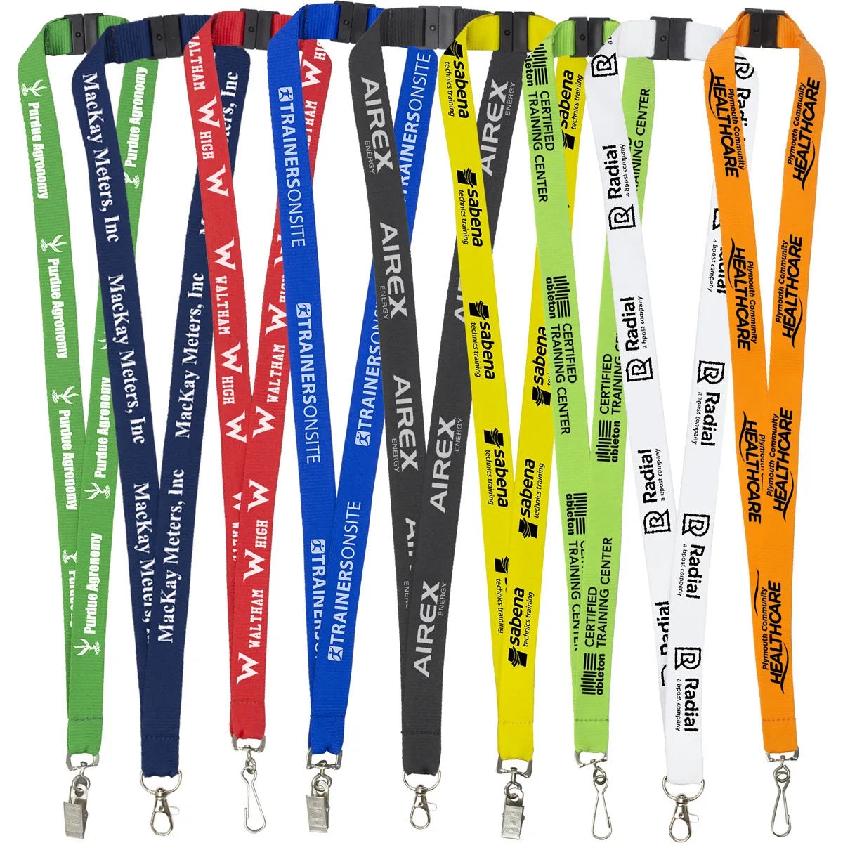 Custom Lanyards Silkscreen Breakaway Safety Release - 3/4 in
