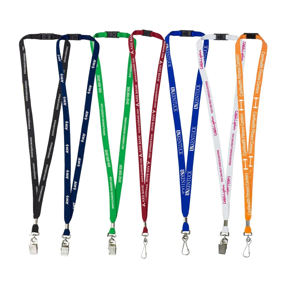 Custom Lanyards Silkscreen Economy Breakaway Safety - 3/8 in