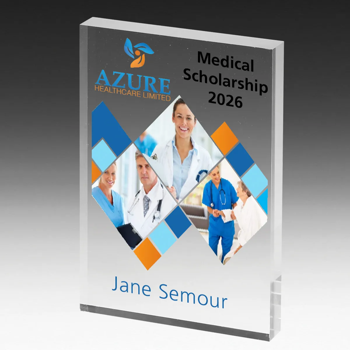 Thick Rectangle Acrylic Paperweight Full Color - 3 x 5 in