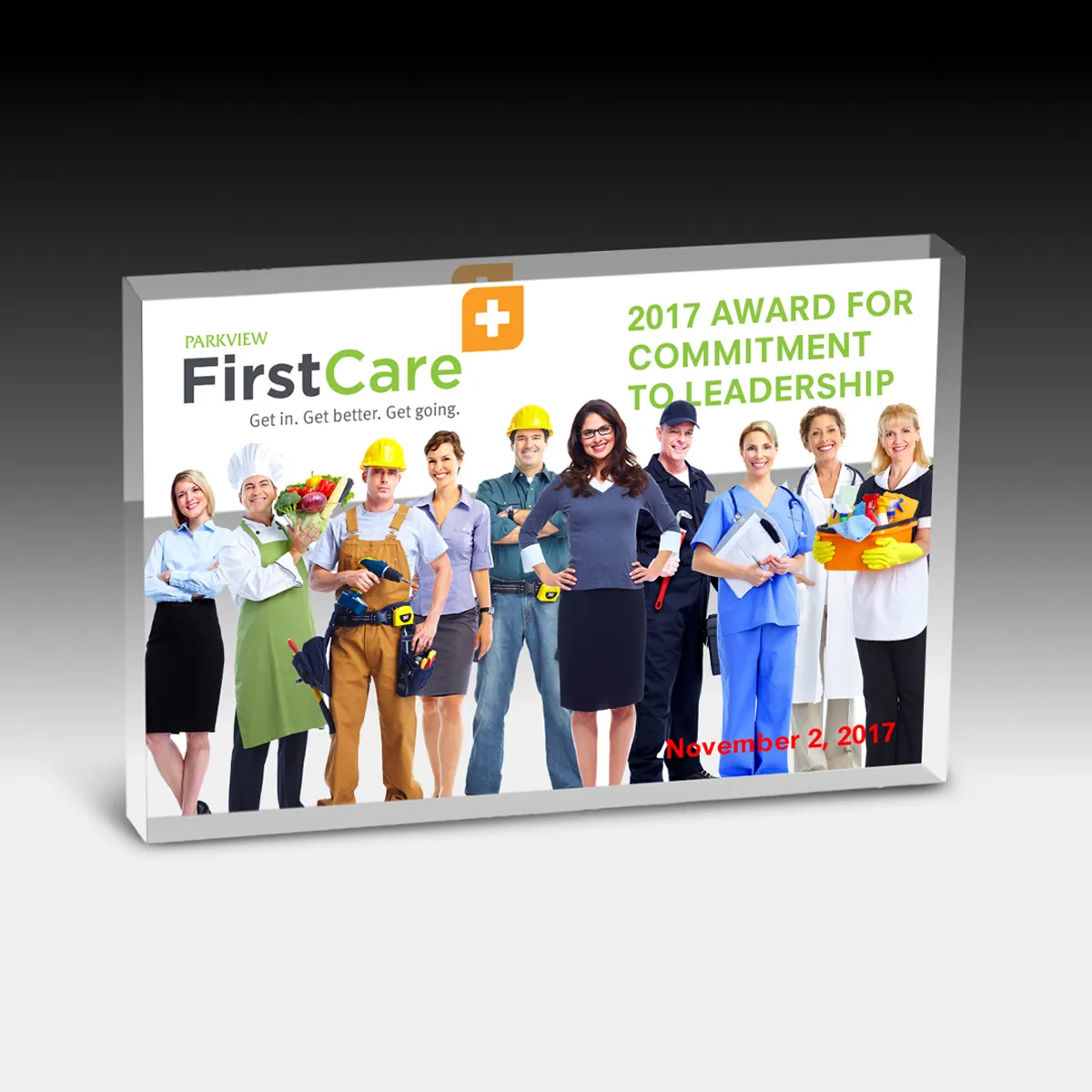 Rectangle Acrylic Paperweight Full Color Print - 4 x 6 in - product view 3