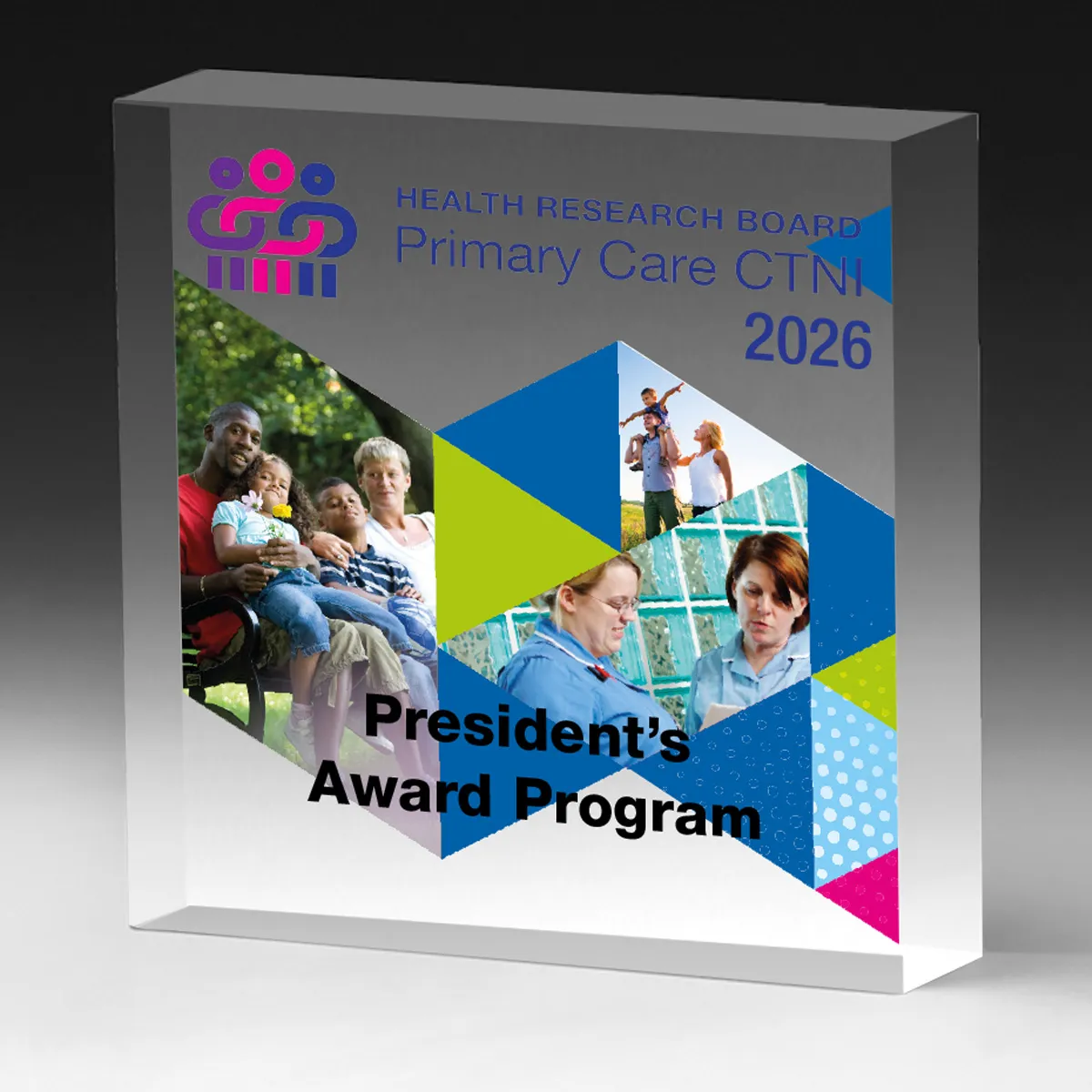 Thick Square Acrylic Paperweight Full Color - 4 x 4 in